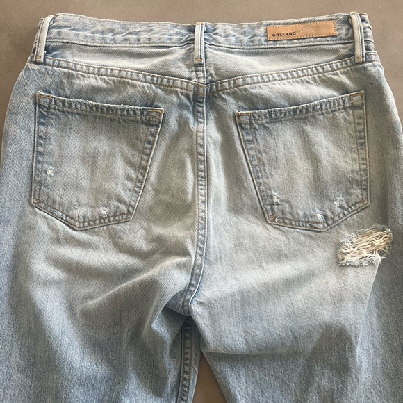 GRLFRND Rhea Distressed Straight Leg Jeans, Size 27 - Picture 8 of 8